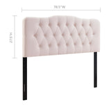 Annabel King Diamond Tufted Performance Velvet Headboard