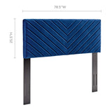 Alyson Angular Channel Tufted Performance Velvet King / California King Headboard