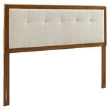 Draper Tufted Queen Fabric and Wood Headboard