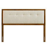 Draper Tufted Queen Fabric and Wood Headboard