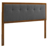 Draper Tufted Queen Fabric and Wood Headboard