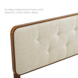 Collins Tufted Full Fabric and Wood Headboard