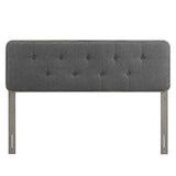 Collins Tufted King Fabric and Wood Headboard