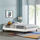 Reign Queen Performance Velvet Platform Bed Frame