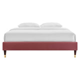 Harlow Full Performance Velvet Platform Bed Frame