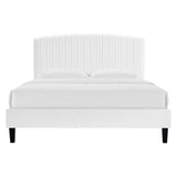 Alessi Performance Velvet Queen Platform Bed