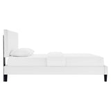 Roxanne Performance Velvet Queen Platform Bed