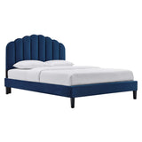 Daisy Performance Velvet Queen Platform Bed