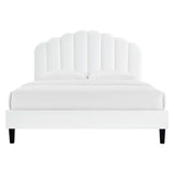 Daisy Performance Velvet Queen Platform Bed