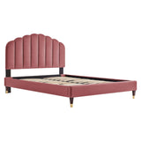 Daisy Performance Velvet Queen Platform Bed