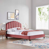 Daisy Performance Velvet Queen Platform Bed