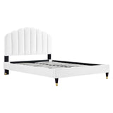 Daisy Performance Velvet Queen Platform Bed