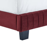 Celine Channel Tufted Performance Velvet Queen Bed