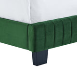 Celine Channel Tufted Performance Velvet Twin Bed