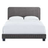 Celine Channel Tufted Performance Velvet King Platform Bed