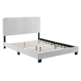 Celine Channel Tufted Performance Velvet Queen Platform Bed