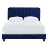 Celine Channel Tufted Performance Velvet Queen Platform Bed