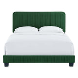 Celine Channel Tufted Performance Velvet Full Platform Bed