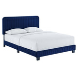 Celine Channel Tufted Performance Velvet Full Platform Bed