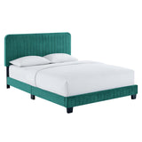 Celine Channel Tufted Performance Velvet Full Platform Bed