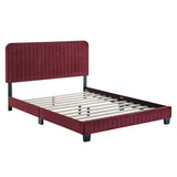 Celine Channel Tufted Performance Velvet Twin Platform Bed