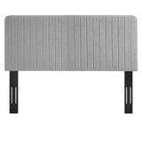 Milenna Channel Tufted Upholstered Fabric Full/Queen Headboard