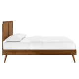 Alana Queen Wood Platform Bed With Splayed Legs