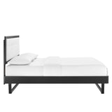 Willow Queen Wood Platform Bed With Angular Frame