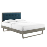 Willow Queen Wood Platform Bed With Angular Frame