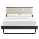 Bridgette Queen Wood Platform Bed With Angular Frame