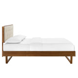 Bridgette Queen Wood Platform Bed With Angular Frame