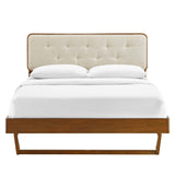 Bridgette Queen Wood Platform Bed With Angular Frame