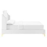 Daniella Performance Velvet Queen Platform Bed