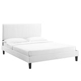 Peyton Performance Velvet Queen Platform Bed