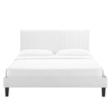 Peyton Performance Velvet Queen Platform Bed