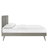 Alana Twin Wood Platform Bed With Splayed Legs