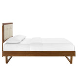 Willow King Wood Platform Bed With Angular Frame