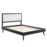 Willow King Wood Platform Bed With Splayed Legs