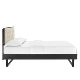 Bridgette Full Wood Platform Bed With Angular Frame