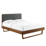 Bridgette Full Wood Platform Bed With Angular Frame