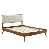 Bridgette Full Wood Platform Bed With Splayed Legs