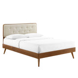 Bridgette Twin Wood Platform Bed With Splayed Legs