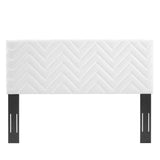 Mercy Chevron Tufted Performance Velvet Twin Headboard