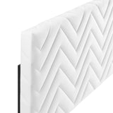 Mercy Chevron Tufted Performance Velvet Twin Headboard