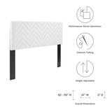 Mercy Chevron Tufted Performance Velvet Twin Headboard