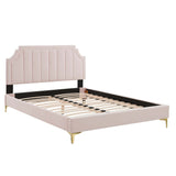 Sienna Performance Velvet Queen Platform Bed