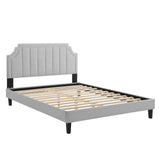 Sienna Performance Velvet Queen Platform Bed