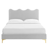 Current Performance Velvet Twin Platform Bed