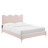 Current Performance Velvet Twin Platform Bed