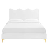 Current Performance Velvet Queen Platform Bed